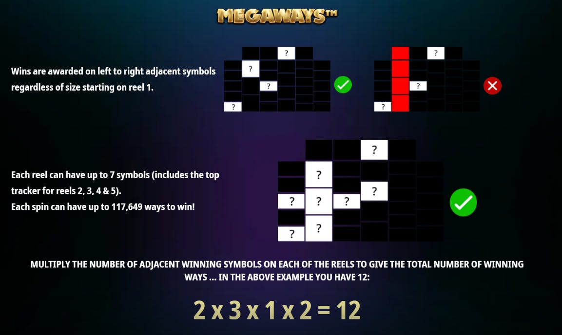 Majestic Megaways linee di pagamento