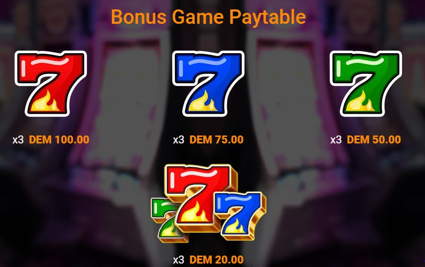 Tabella dei pagamenti UltraXtreme 777 2